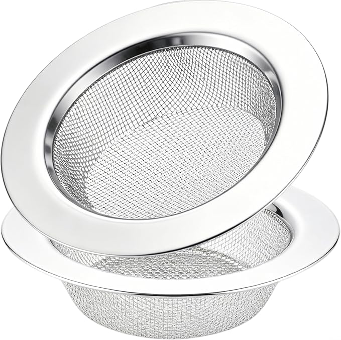 LASSHSWA 2 PCS Kitchen Sink Strainer Stainless Steel, Kitchen Sink Drain - Image 8