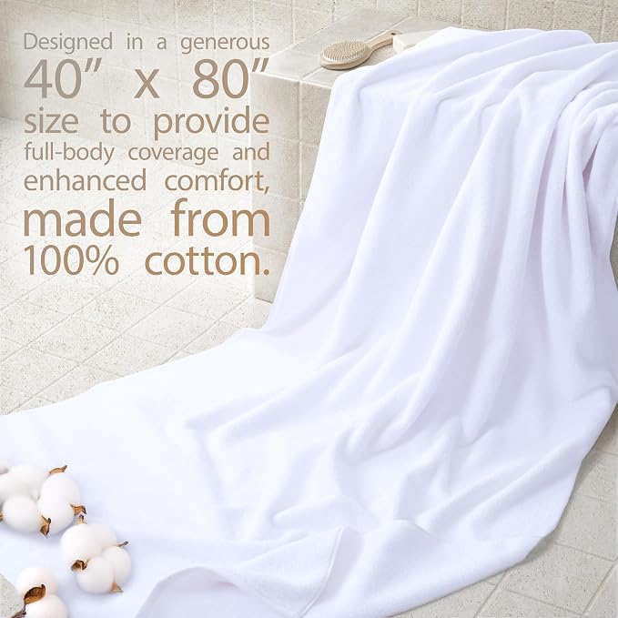 Cotton Paradise 100% Cotton Turkish Towel, Soft Absorbent Quick Dry, 40x80 - Image 2