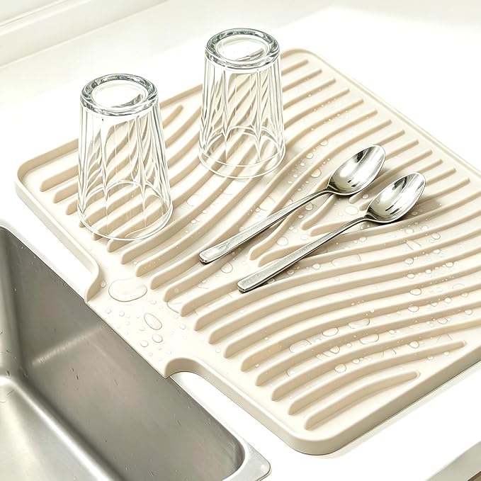 Silicone Dish Drying Mat, 19.7"*17"Dish Drying Pad, Kitchen Accessories by EBIGIC