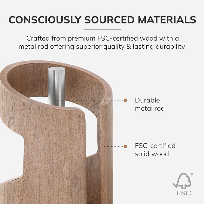 Anji Mountain Wooden Paper Towel Holder - Image 3