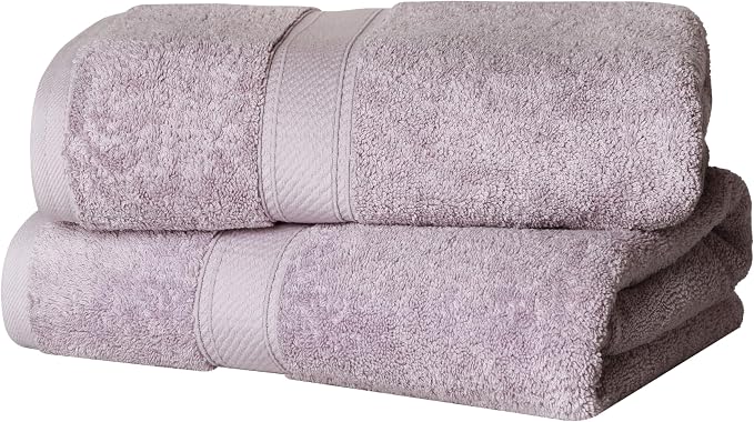SUPERIOR Egyptian Cotton Plush & Absorbent, Bath Towel Set of 2, Soft Luxury by SUPERIOR