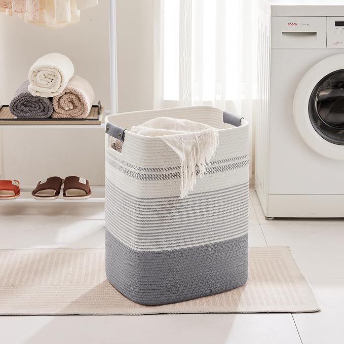 75L Tall Woven Laundry Basket Hamper - Image 3