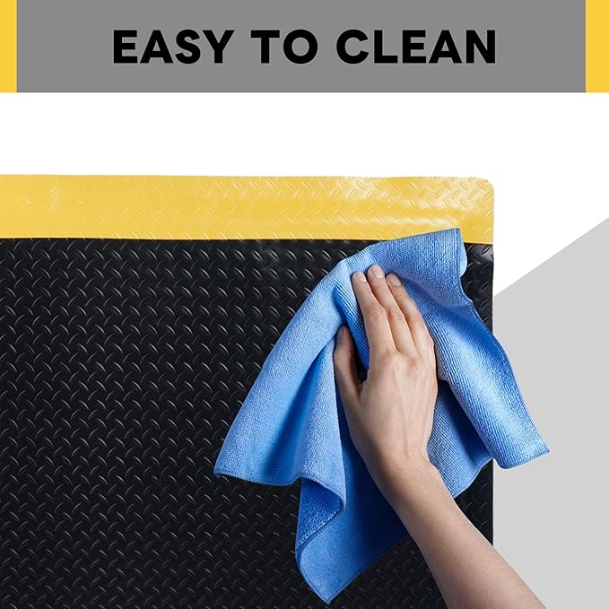 Nisorpa Anti Fatigue Mats Industrial 2' x 5' Ergonomic Standing Mat 15/16" Extra Thick Cushioned Shop Floor Mats Kitchen Mats Heavy Duty Commercial Diamond Plate Support for Leg & Back Pain