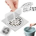 Disposable Hair Catcher for Shower Drain, 30 Packs | Square Mesh Stickers by WangCai