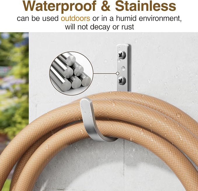 22LB Wall Hooks for Hanging Towel/Coat, Brushed Nickel 5 Pack | Screw in Metal - Image 7