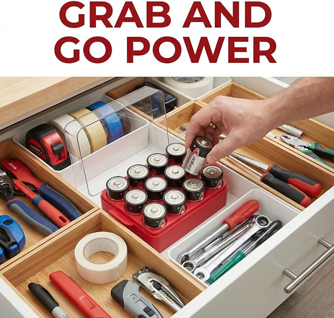 ALCYON Plastic Battery Organizer Storage Case - Image 8