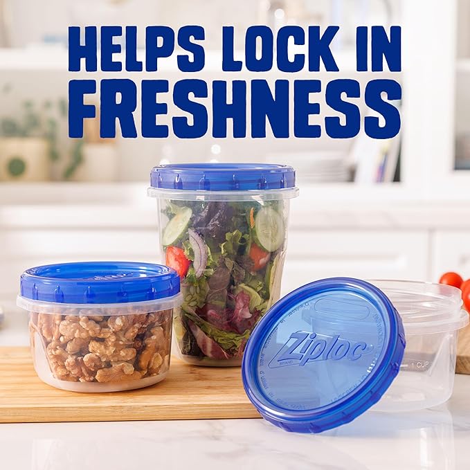 Ziploc Twist n Loc Food Storage Containers, Leak Resistant Design, Small Round - Image 5