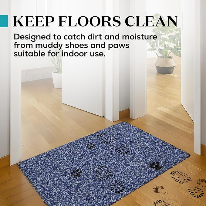 Premium Microfiber Indoor Door Mat – 36"x60" Washable Entry Mat, Non-Slip, Waterproof Backing, Super Absorbent, Low Profile Entryway Doormat for Indoor Entrance