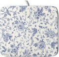 Giwawa Chinoiserie Flower Dish Drying Mat Blue Leaves Dishes Drying Pad by Giwawa