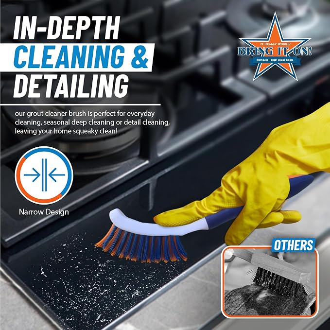 Bring It On Grout Cleaning Brush 2-Pack – Crevice Cleaning Brush - Image 5