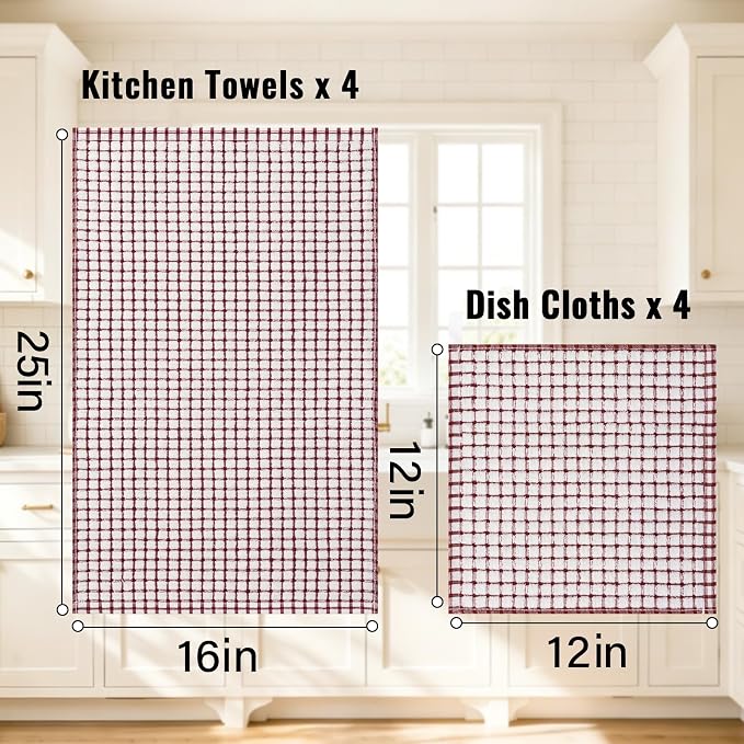 Homaxy Kitchen Towels and Dishcloths Set - Image 3