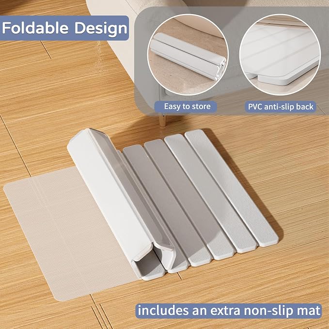 Foldable Stone Bath Mat, Diatomaceous Earth Stone Drying Mats - Image 5