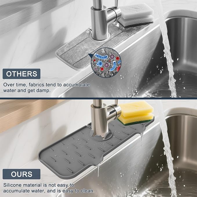 Kitchen Sink Splash Guard Silicone Faucet Mat - Image 4