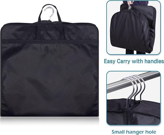 KIMBORA 43" Garment Bag for Travel, Gusseted Suit Bags for Men - Image 5