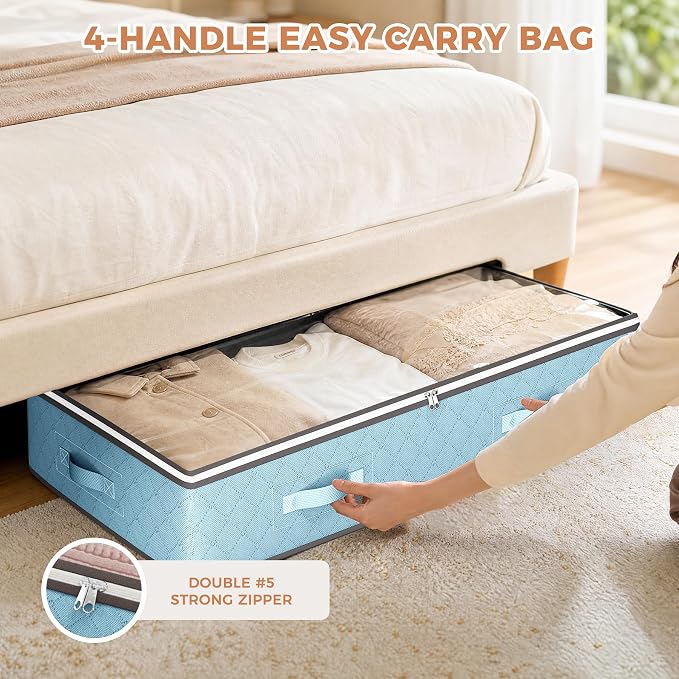 4 Pack Under bed Storage, Storage Bins - Image 5