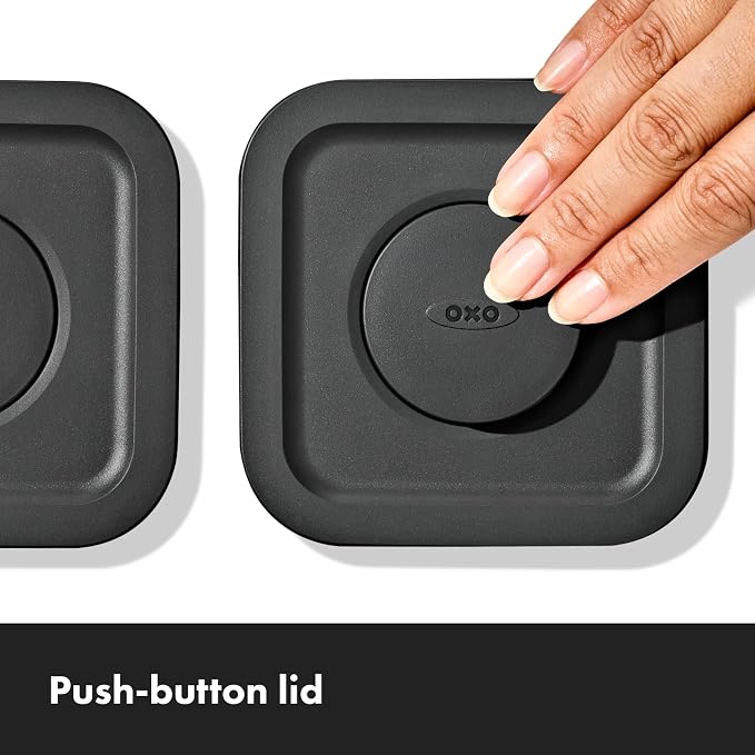 OXO Good Grips POP Container — Big Square Short — 2.8 Qt / 2.6 L — Matte Black - Image 6