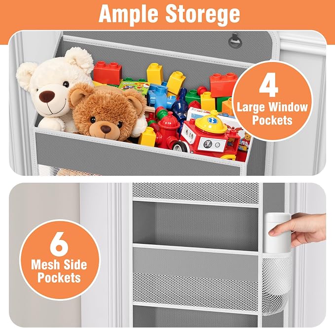 Over The Door Organizer Storage Large Capacity Hanging Bedroom Storage | 4 - Image 4