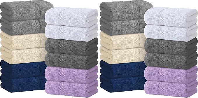 White Classic Wealuxe Cotton Hand Towels by WhiteClassic