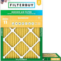 Filterbuy 20.5x22.5x1 Air Filter MERV 11 Superior Pet & Allergy Defense (2-Pack), Electrostatic Pleated HVAC AC Furnace Filters Replacement, Made in USA (Actual Size: 20.50 x 22.50 x 0.75)