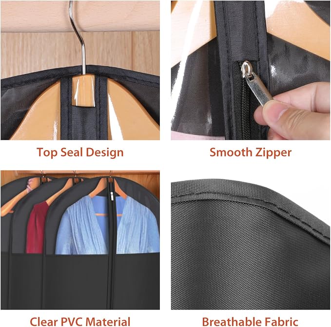 Univivi Garment Bag Suit Bag for Storage and Travel, 40 Inch, Oxford Fabrics - Image 3