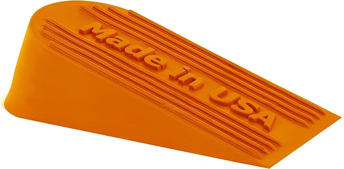 Orange Large Rubber Door Stopper Made in USA by SuspensionDudes