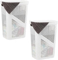 Mind Reader 60L Slim Laundry Hamper, Clothes Basket, Ventilated by MindReader