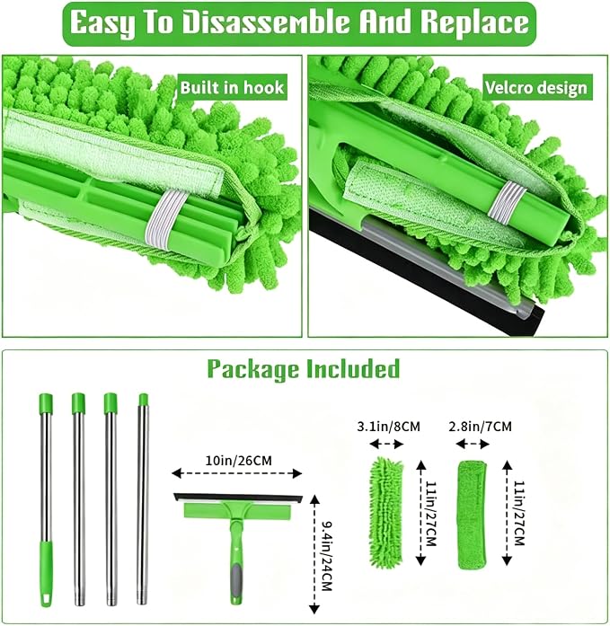 2-in-1 Window Cleaner Tool, Scrubber - Image 4