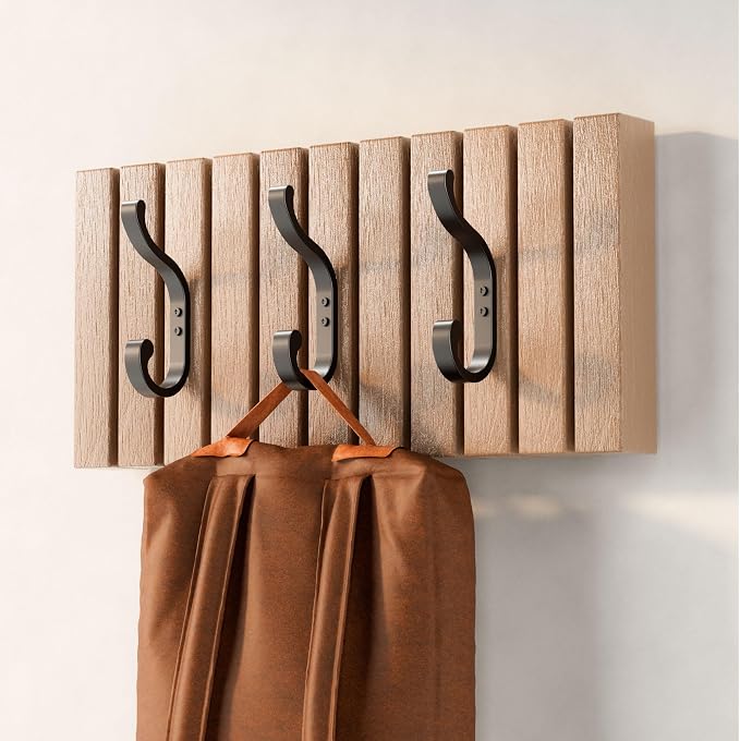 bussdis Wall-Mount Coat Hooks, Heavy Duty 30LB Hooks - Image 7
