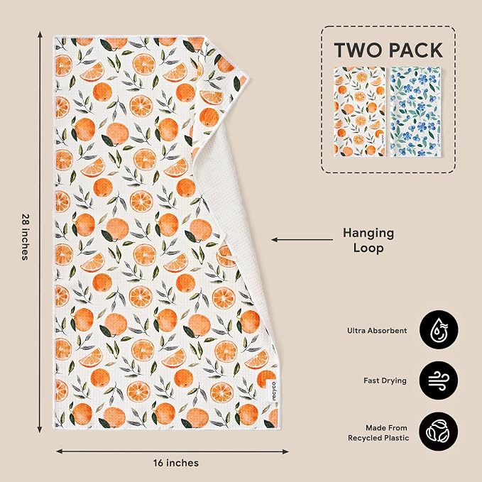 RECYCO Waffle Kitchen Towel Set of 2 - Image 2