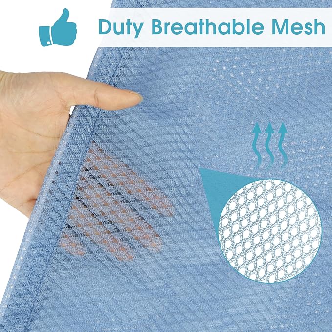 2 Pack Mesh Laundry Bags 23x34 Inch Drawstring Locking - Image 3