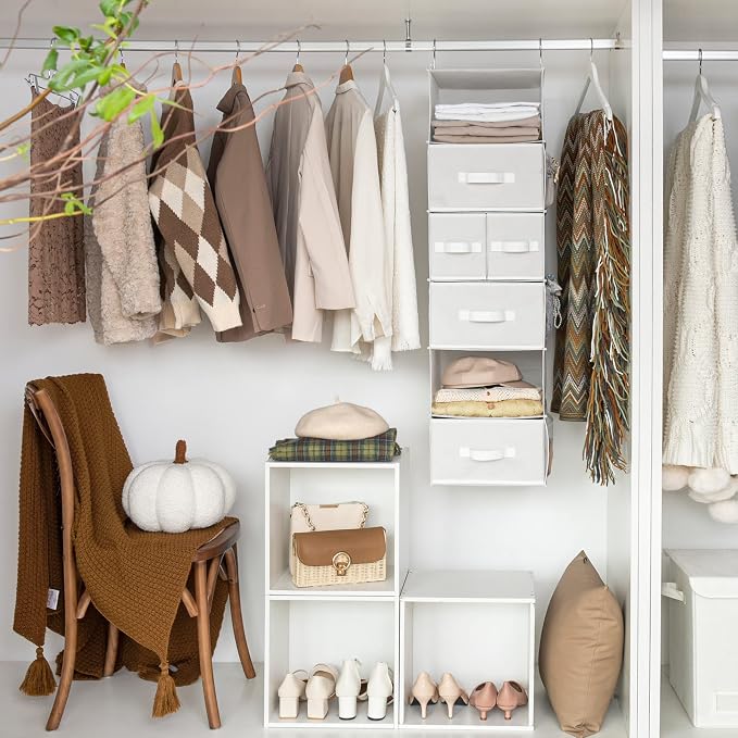GRANNY SAYS Hanging Closet Organizer, 5 Drawers, 6 Shelves, 6 Pockets | Hanging - Image 9