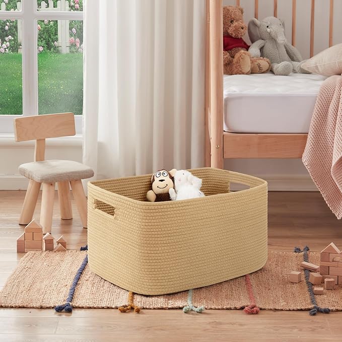 OIAHOMY 75L Large Blanket Basket Woven Storage Basket - Image 7