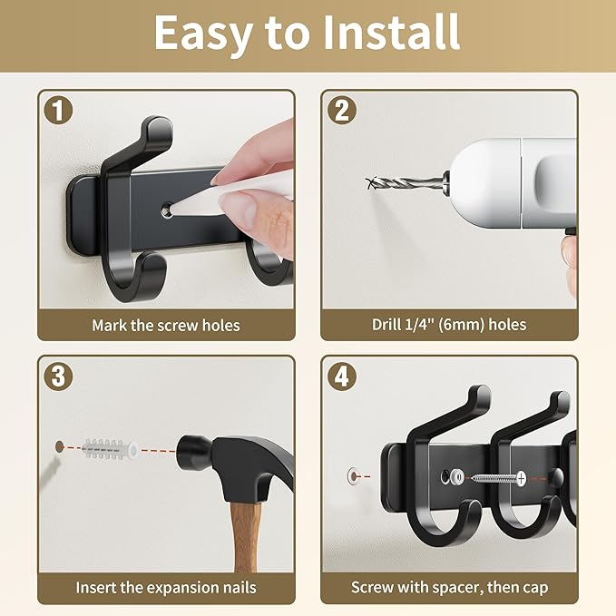 Coat Rack Wall Mount Heavy Duty, Wall Coat Hanger - Image 7