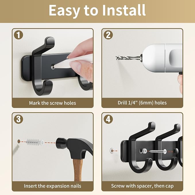 Coat Rack Wall Mount Heavy Duty, Wall Coat Hanger - Image 6