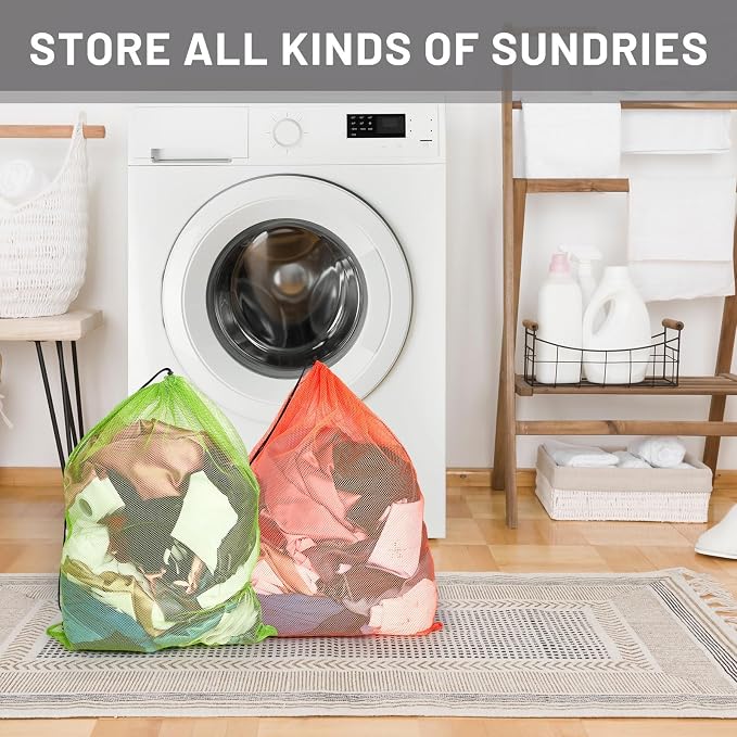 Berlune 36 Pcs Bulk Mesh Laundry Bag, 32 * 24in, Drawstring - Image 7