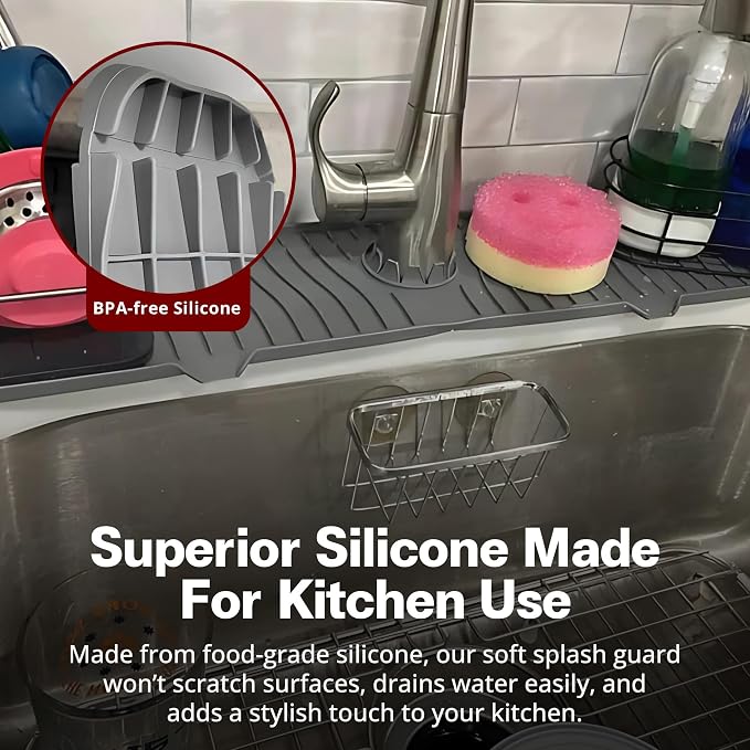 ODRAGO Silicone Kitchen Sink Splash Guard - Image 7