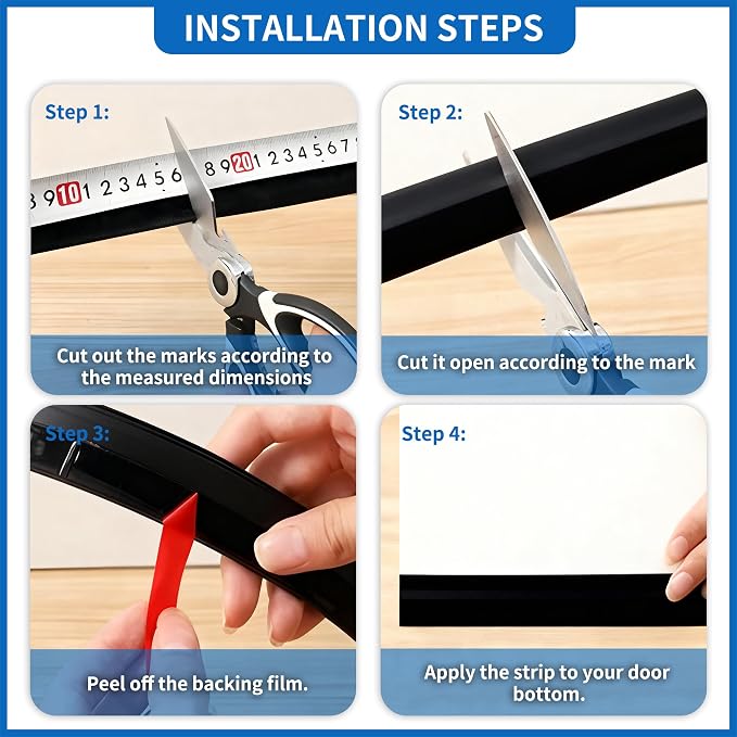 Door Draft Stopper Sheets, Door Sweep - Image 5