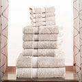 SUPERIOR Egyptian Cotton Ultra Plush & Absorbent, 10 Piece Set, Stone | Quick by SUPERIOR