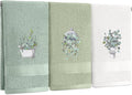 3 Pcs Eucalyptus Leaves Hand Towels by FuWeave