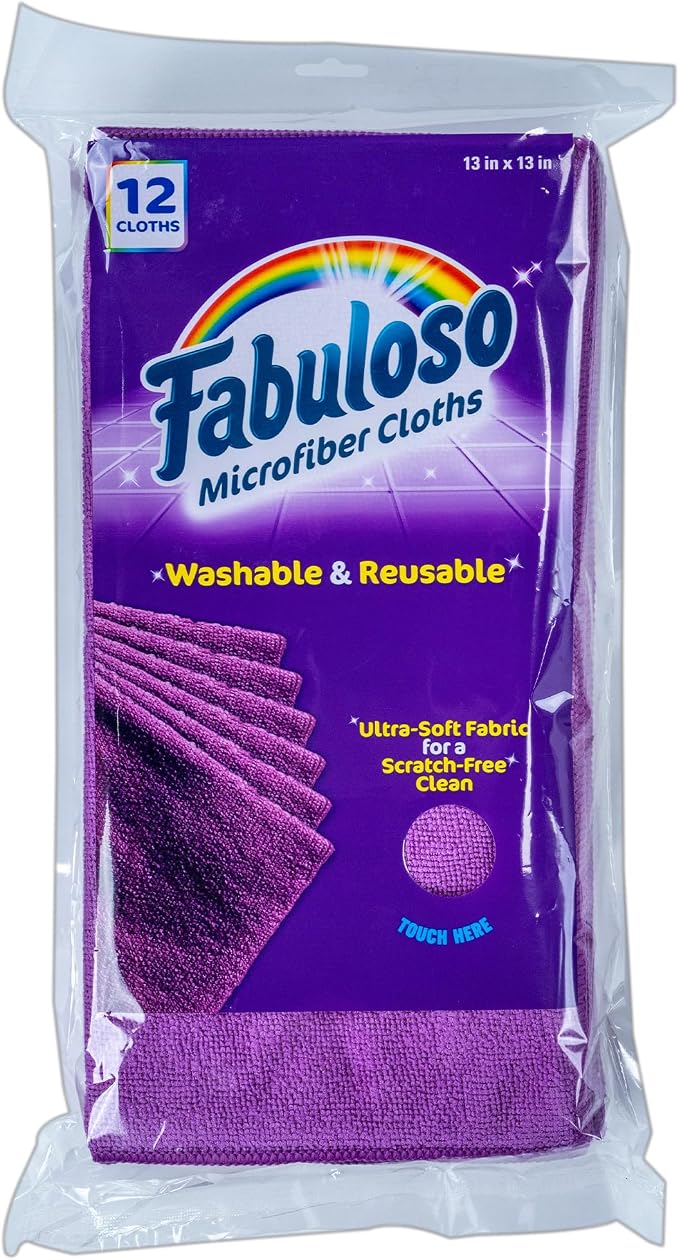 Fabuloso Microfiber Cleaning Cloths, 13x13 in by Fabuloso
