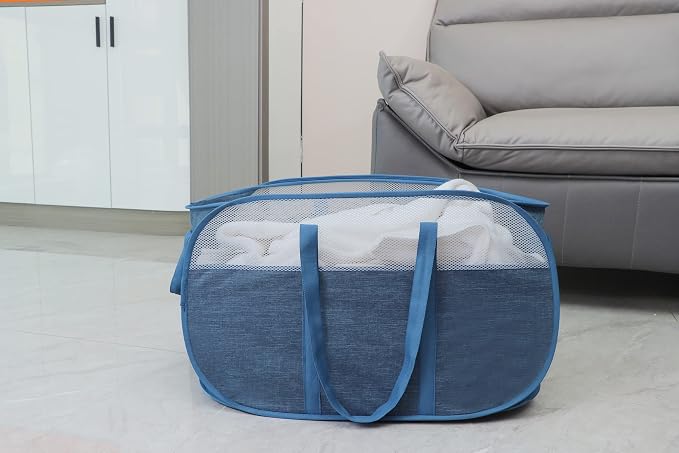 Pop Up Laundry Hamper，with Durable Handles collapsible laundry basket，Easy to - Image 7