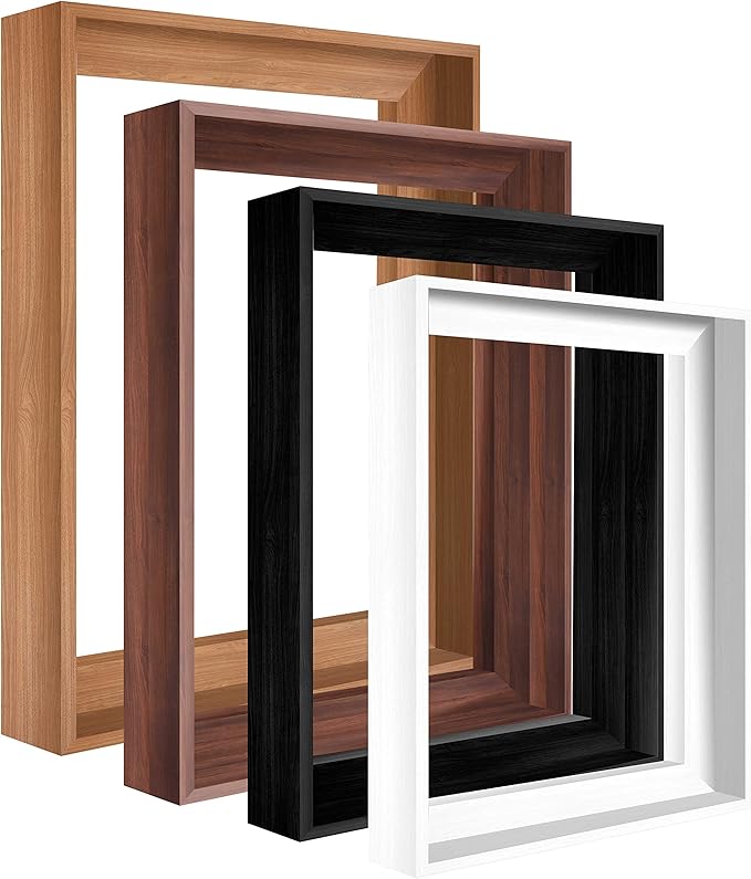 DIY Floater Frames for Canvas Paintings,1.25" Deep Picture Frame,Floating Frame for Canvas Prints,Canvas Floater Frame(Dark borwn 24×30 inch)