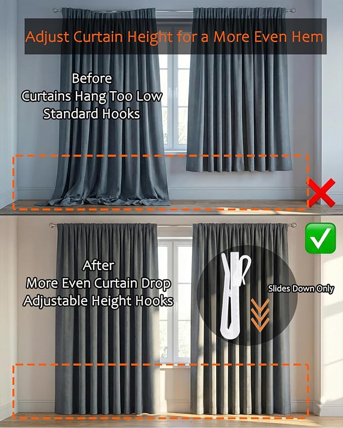 Adjustable Pinch Pleat Curtain Hooks, Only - Image 4