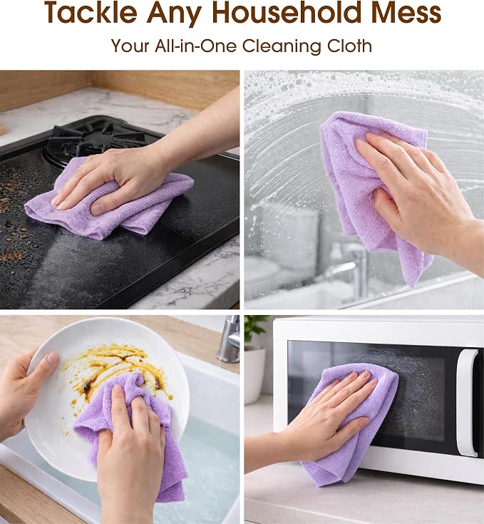 KitchLife Microfiber Cleaning Cloth Roll, 100 Pack - Image 4