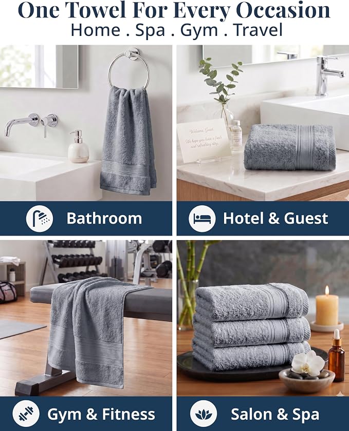 LANE LINEN Bath Hand Towels 100% Cotton 6 Pack 16x28 - Image 5