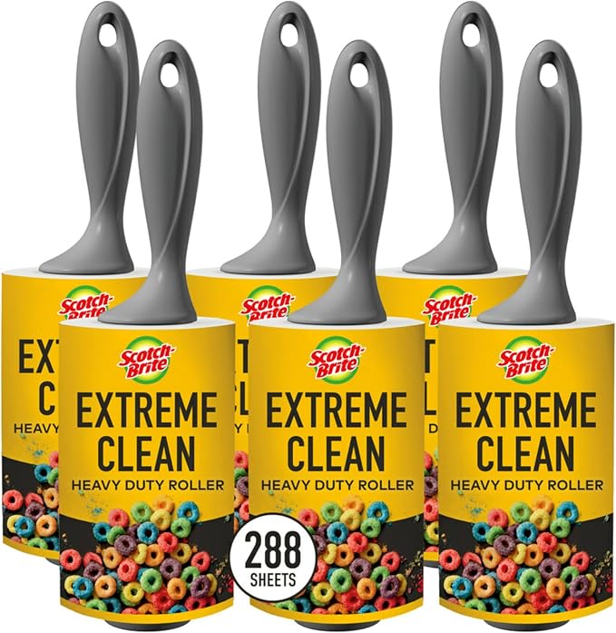 Scotch-Brite 50% Stickier Lint Roller, 288 Sheets Total, 6 Pack | 50% Stickier* by Unknown