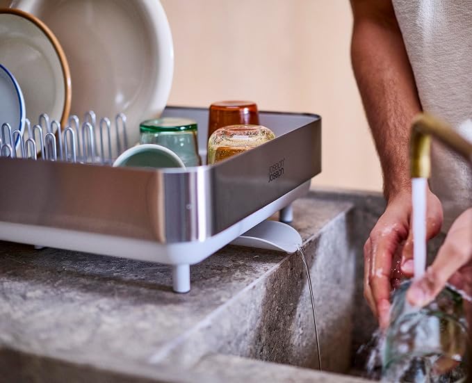 Joseph Joseph Extend Steel Plus Extendable Dish Rack Steel, Small to Large Dish - Image 7
