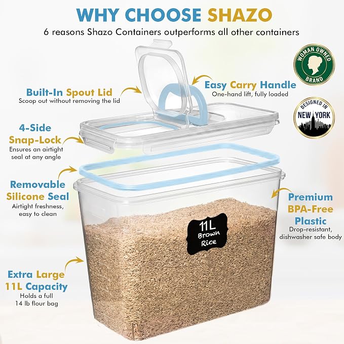 Shazo 2 PC Flour Sugar Storage Containers - Image 4
