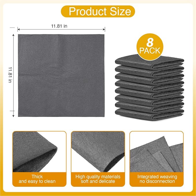 8Pcs Magic Cleaning Cloth Reusable, Thickened Microfiber Rags - Image 2
