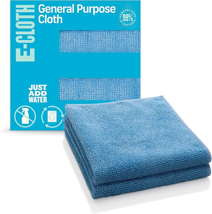 E-Cloth General Purpose Cleaning Cloth Kit, Reusable Cleaning Towel, 2 Pack by E-Cloth